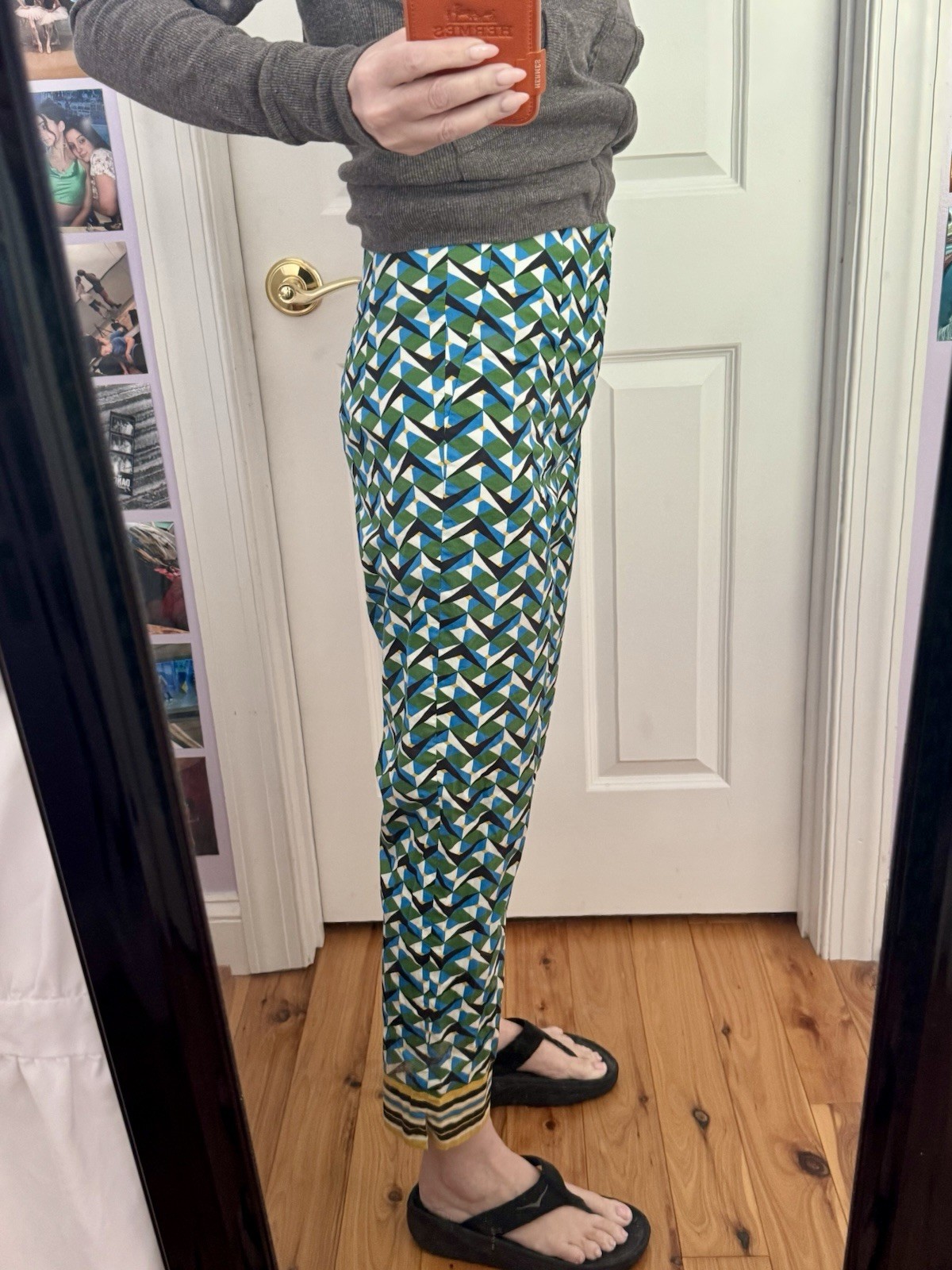 RARE ZARA Women’s Patterned Slim Capris Pants Sz 4 thumbnail 6