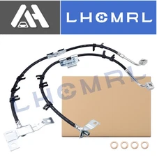 LHCMRL 2x Front and Brake Hydraulic Hose for Dodge Ram 3500 2500 03-10 Ram