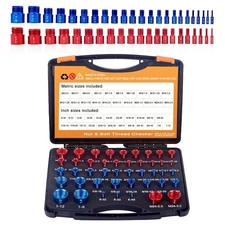 44pcs Nut and Bolt Thread Checker, Thread Checker Standard and Metric, Nut an...