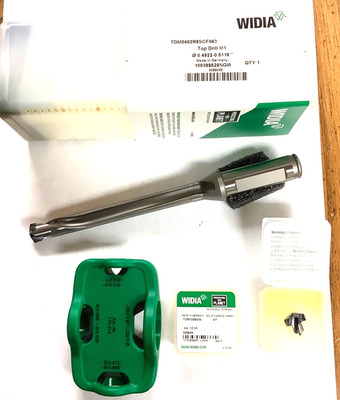 WIDIA TDM0492R8SCF063, TDM REPLACE TIP DRILL 8XD-.0492''DIA, 5/8''SH + 2pcs. TIPS.