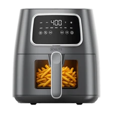 Kitchen Elite 5.5 Qt. Digital Air Fryer, Countertop Cooker with LED Screen, Grey