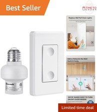 Wireless Light Bulb Socket with Remote Switch No Wiring Needed E26 E27