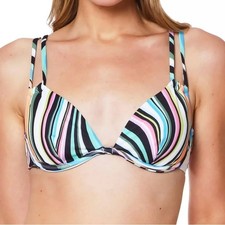 Sanctuary Stripe Bikini Top M NWT