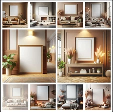 50 WallArt Frame Mockup Bundle (Digital Download)