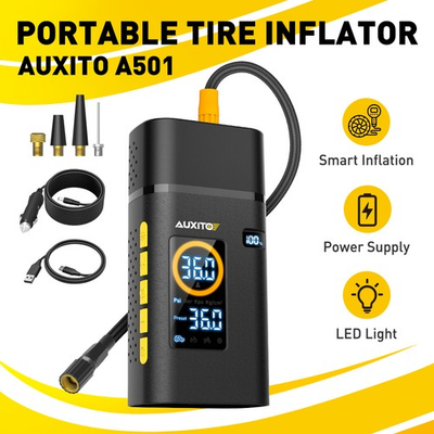 #ad High Air Pressure Tire Cordless Compressor Inflator W Digital Gauge Portable $62.69