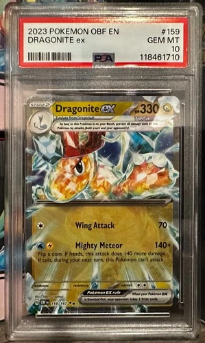 Dragonite ex 159/197 SV03: Obsidian Flames Holo PSA 10
