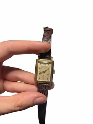 GUB Glashütte Handaufzug   Rechteckige - Uhr mit kleiner Sekunde und Patina