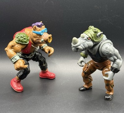 1988 TMNT BEBOP & ROCKSTEADY Playmates Action Figures