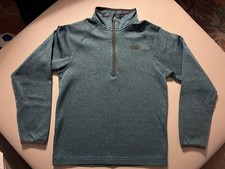 The North Face Canyonlands Fleece Youth Large 1/4-zip Teal