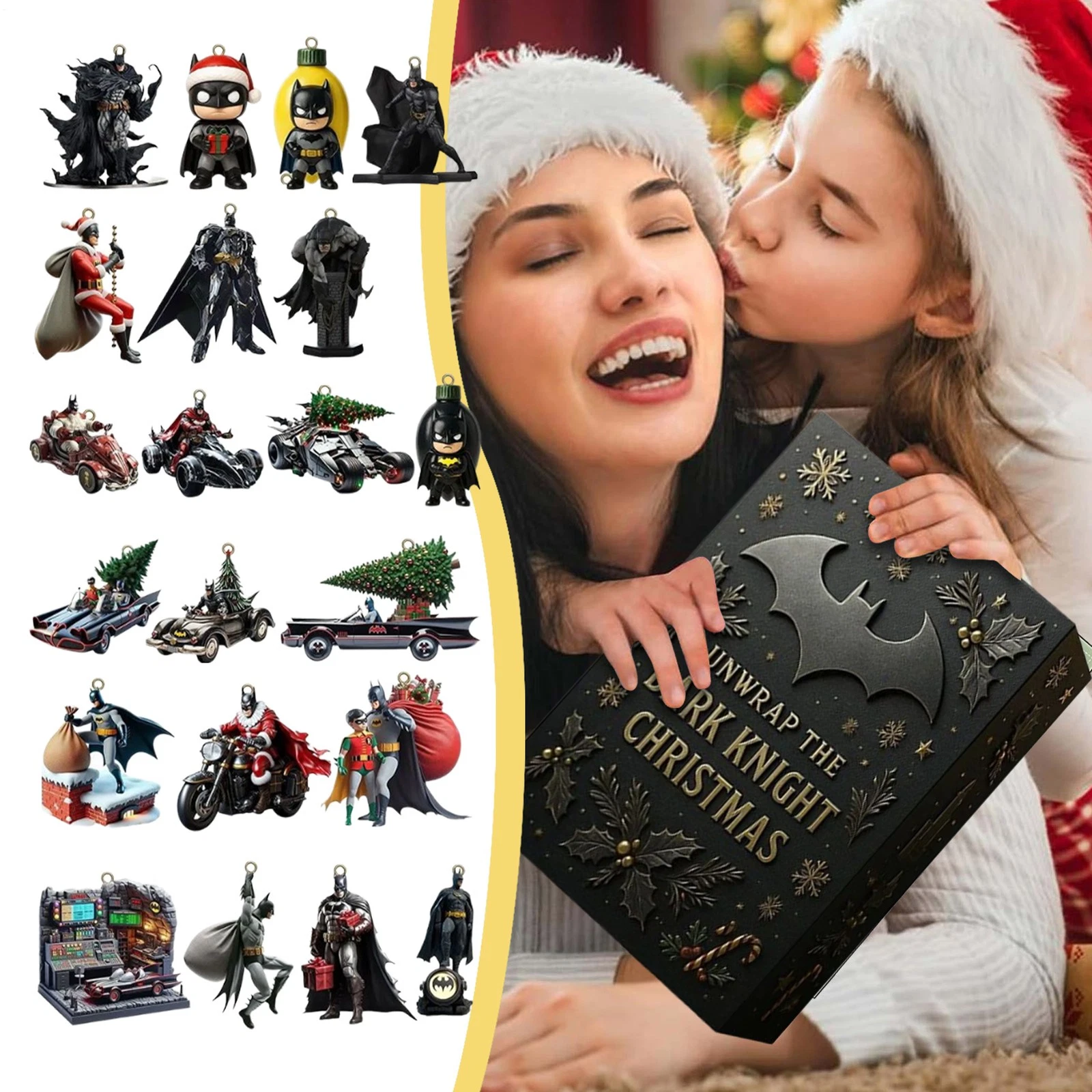 Batman 2025 Advent Calendar 2D Acrylic Pendant Holiday Calendar Blind Box Gift
