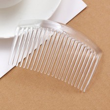 10pcs Clear Hair Side Combs 82x50mm Large Plastic Combs for Women's Updos Craft