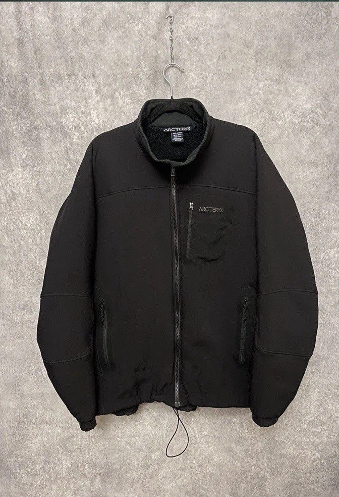 Arc'teryx Vintage Easyrider Giacca Polartec Foderata Softshell 2XL Nero Made In Canada