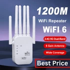 1200Mbps WiFi Repeater,Dual Band 2.4G &5G Wireless Range Extender,Signal Booster