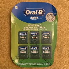 Oral-B Glide Dental Floss Scope Mint Flavor 43.7 yd Ea, VALUE 6 PACK Free Ship