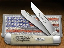 Case xx Knives Trapper Psalm 23 Natural Bone Bible Pocket Knife Stainless 08795