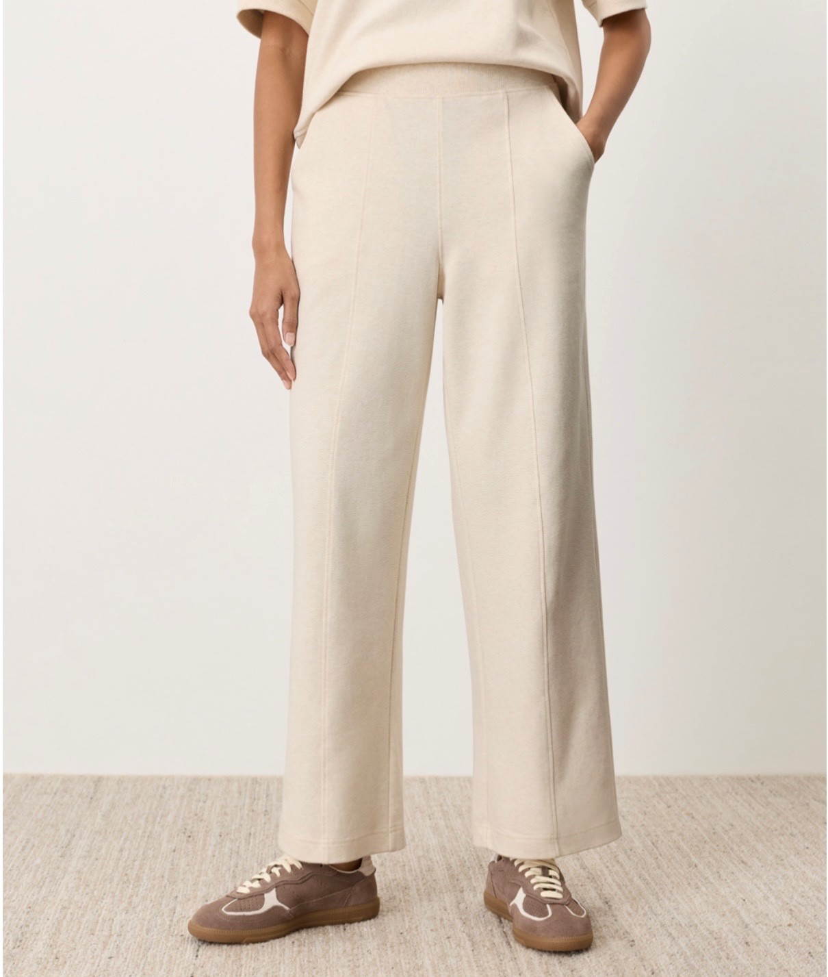 Brand New  Pact Organic Cotton Airplane Pintuck Wide Leg Pant - Small 29