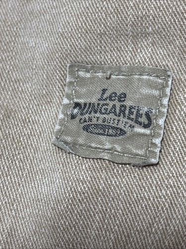 Salopette vintage anni 90 Y2K Buddy Lee omologata falegname pantaloni utility 38x32 marrone sbiadito - Foto 17 di 20