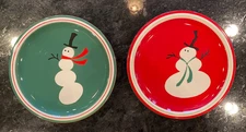 Ganz/Bella Casa/Snowman Plates/8.5 inches in diameter/New