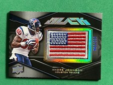 ANDRE JOHNSON 2009 Upper Deck Black USA Flag Patch #42 TEXANS - Serial #122/250