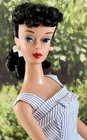 VINTAGE BRUNETTE PONYTAIL BARBIE DOLL 4 POODLE BANGS REROOT SOLID BODY BY LOLAXS