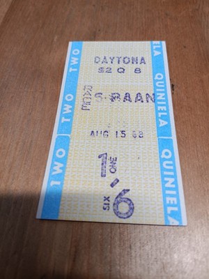 Dania Jai Alai Ticket  Daytona  FL  Quiniela Bet  1962 Florida Sports Australian