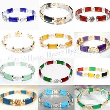 Stunning Natural Jade Bracelet Fortune Women Lucky Bangle Gemstone Jewelry Gifts