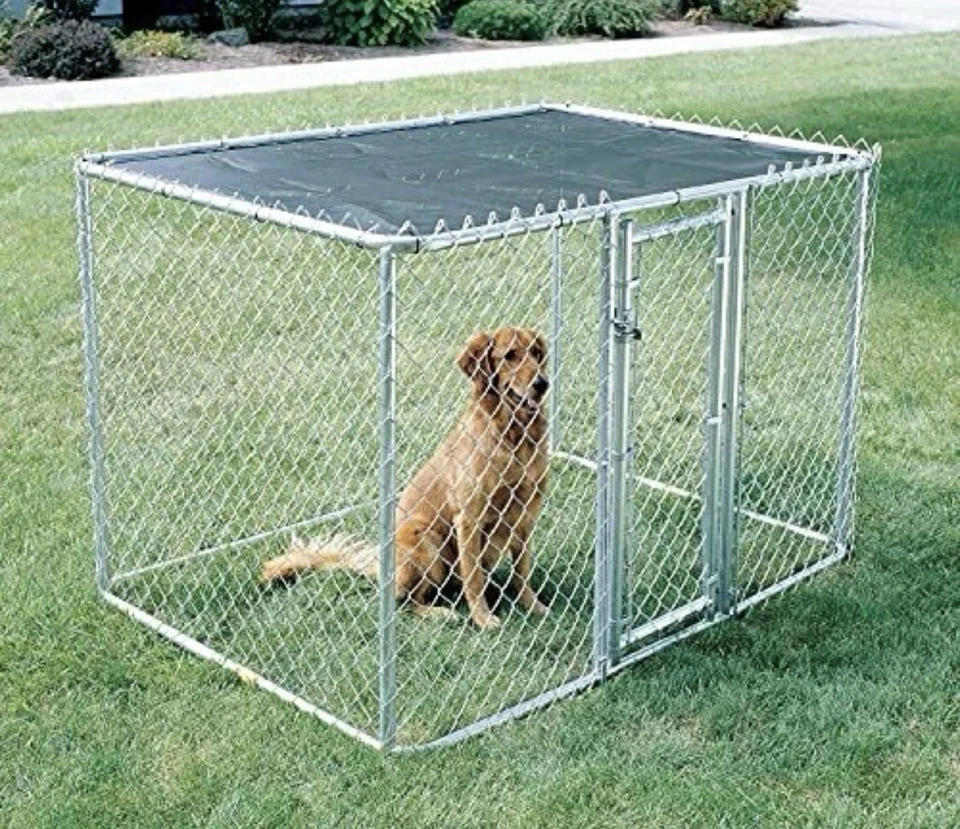 Perrera portátil MidWest Homes for Pets K9 de eslabones de cadena, 6 por 4 por 4 pies Foto 3 de 4