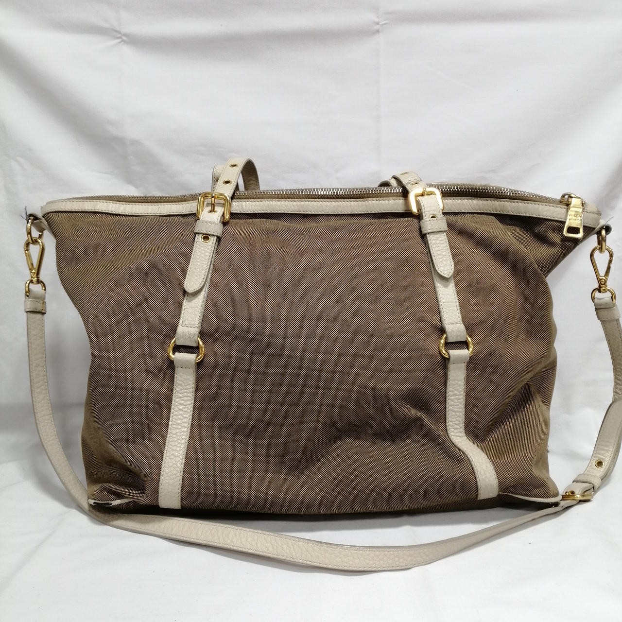 Center Logo 2Way Bag Model Brown Prada JjL89 thumbnail 4