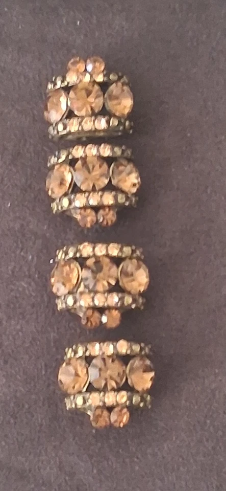 Cuentas ámbar brillante cristal estrás de colección para hacer joyas redondas facetadas 14 Foto 4 de 4