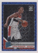 2019 Panini Donruss Optic Rated Rookie Blue Velocity Prizm Justin Robinson nh3