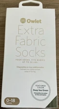 Owlet DEEP SEE GREEN Extra Fabric Socks 0-18 Months FIT WITH DREAM/ Smart  Socks