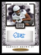 2021 SAGE Premier Draft #A54 Earnest Brown IV Autographs Black Wildcats