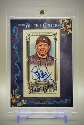 Sway Calloway 2025 Topps Allen & Ginter #MA-SWAY Black Framed Mini Auto #/25 SSP