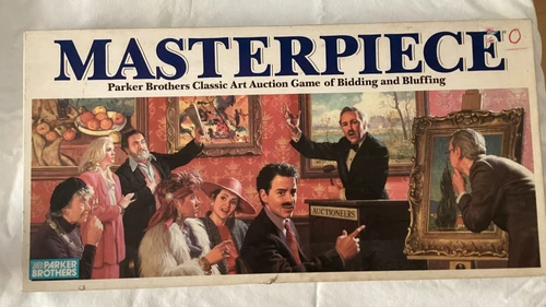 1987 Masterpiece Art Auction Board Game Parker Brothers Vintage - Complete