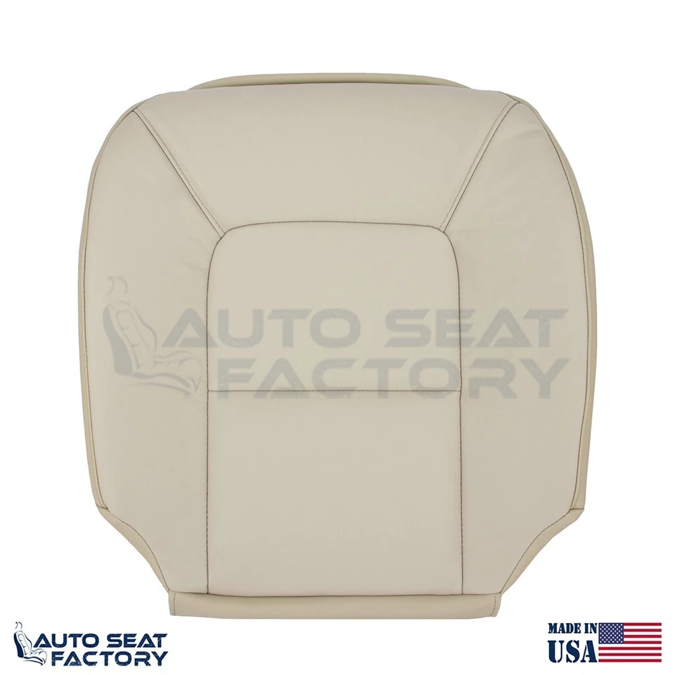 Fundas de asiento de vinilo beige liso inferior izquierdo y derecho para Volvo S80 2007-2016 Foto 2 de 4