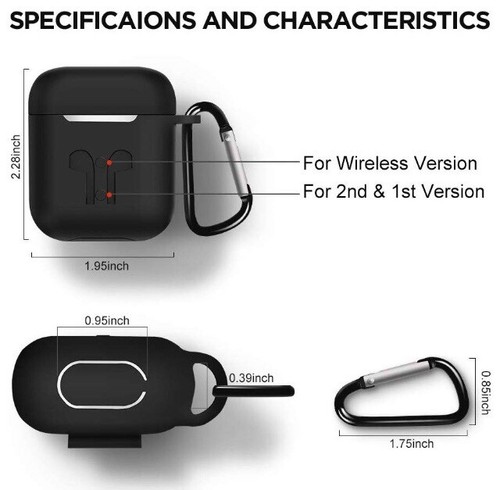 Fashion 9 In 1 Airpod 1&2 Case & Accessories - Black - Picture 3 of 9