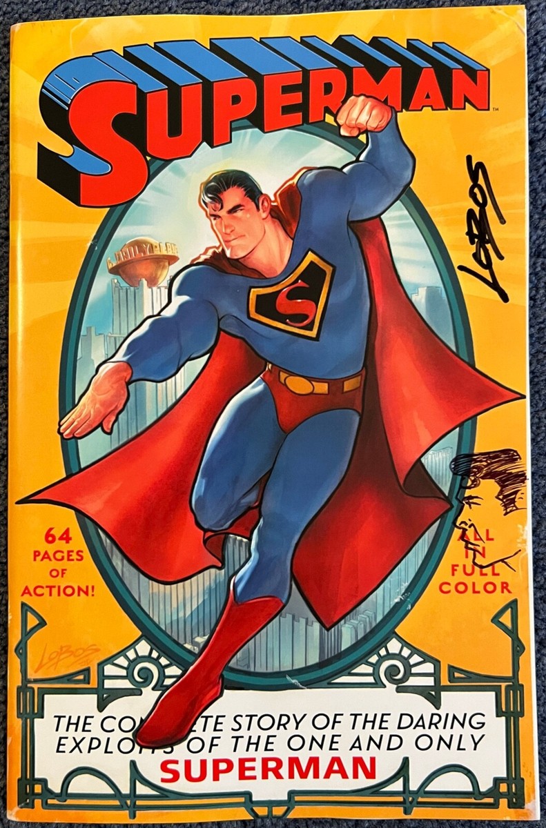 SUPERMAN #1~1939 REPRINT~SIGNED & SKETCH~LOBOS~NYCC EXCLUSIVE~LTD