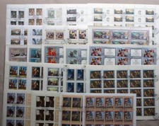 USSR - 104 used sheets of Soviet stamps painting.