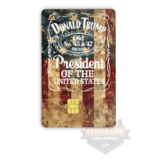 Credit Card Sticker Vinyl Skins Trump Old No. 45 & 47