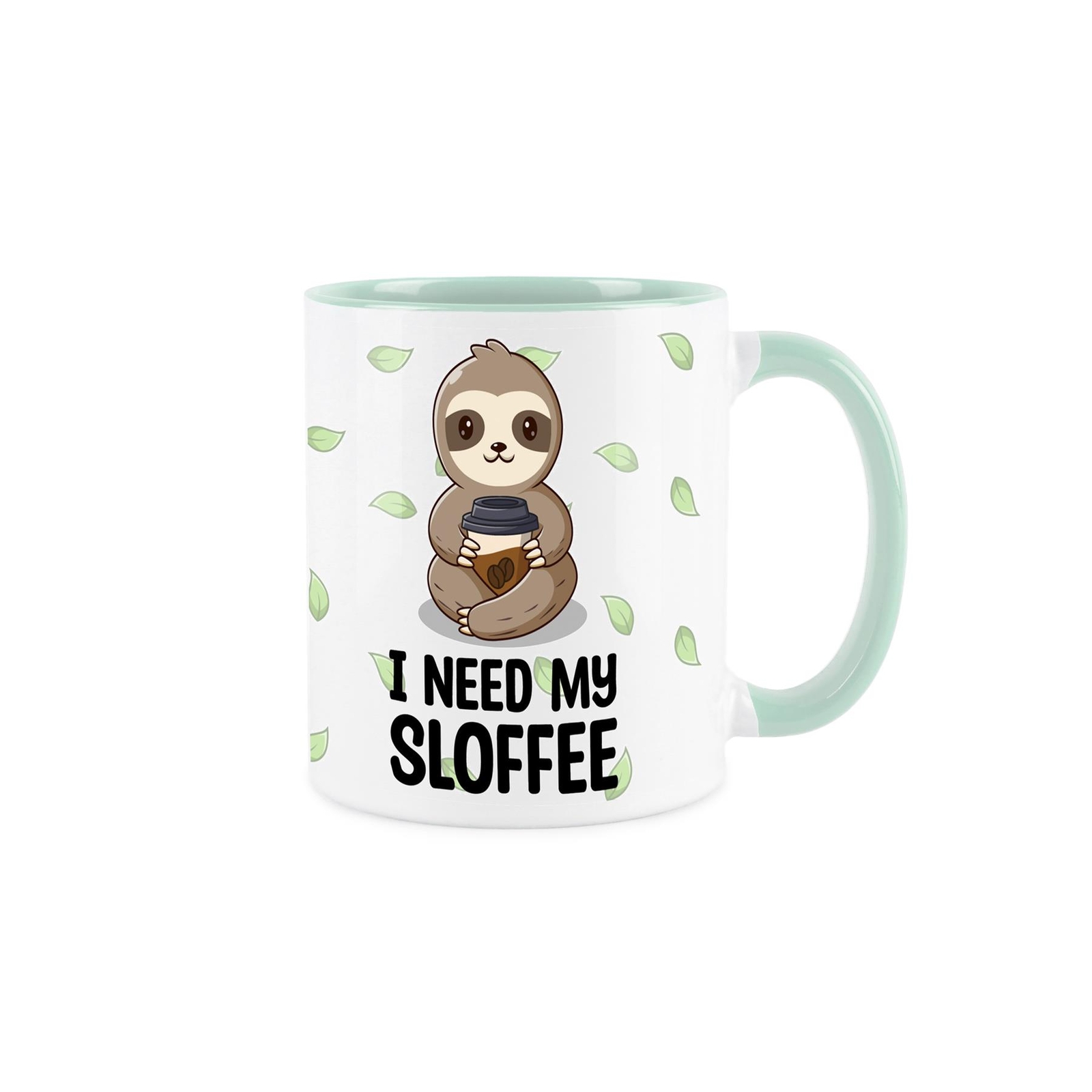 Novelty Sloth Mug - I Need Coffee Animal Pun Gift - Tea/Coffee Present Mug