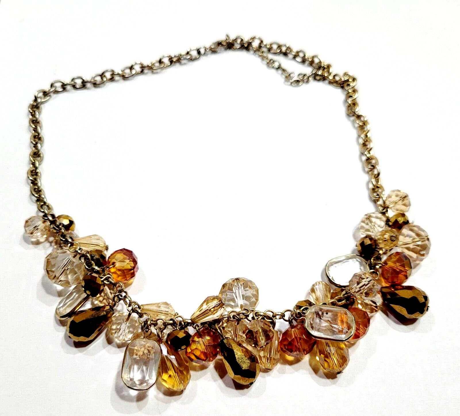 Chunky Cluster Statement Multi Colored Faceted Gl… - image 3