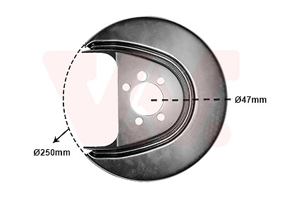 Van Wezel 5829373 splash plate, brake disc for Audi Seat Skoda VW