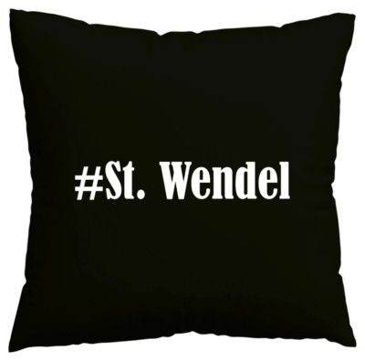 Kissenbezug #St. Wendel I love St. Wendel Schwarz 134941