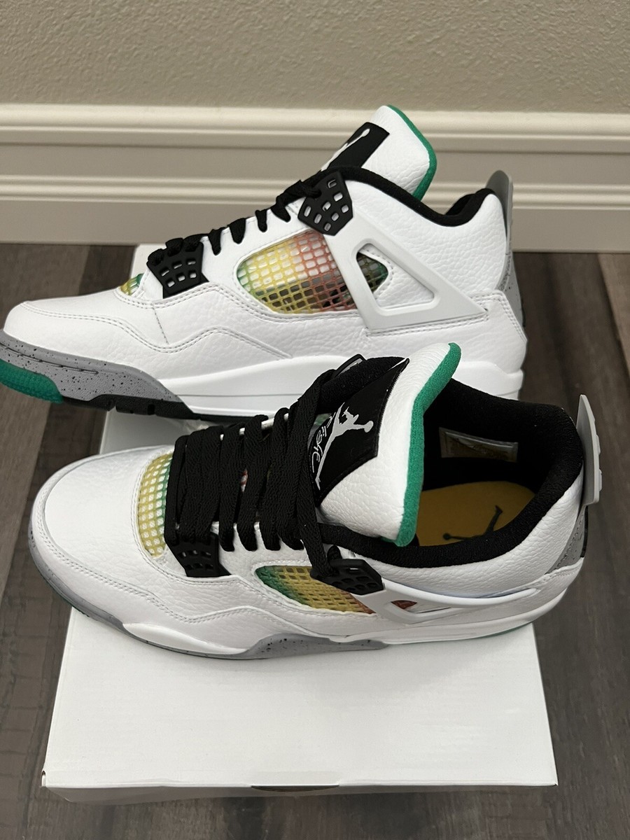 Brand New Size 9.5 (W) - Jordan 4 Retro Lucid Green Rasta | eBay