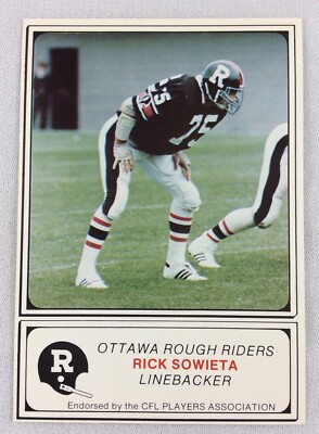 Richmond Ruff Riders CFL 1982 JOGO Ottawa Rough Riders Football Card-Rick Sowieta (Richmond ...