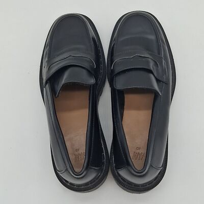 H&M Shoes Womens 10 Chunky Platform Lug Sole Loafers Black 