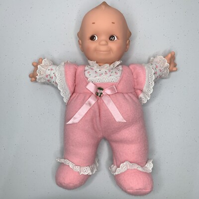 Vintage Jesco Original Kewpie Baby Doll Pink Outfit with Lace Plush Body 1999