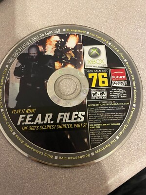Microsoft XBox Magazine  Demo Disc # 76 F.E.A.R files  game disc only
