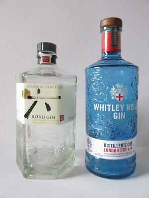 Roku Gin & Whitley Neil Gin Empty Bottles
