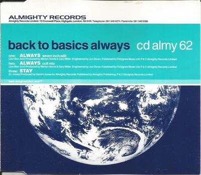 BACK TO BASICS Always EDIT & MIX BON JOVI Remake CD single SEALD Almighty Record